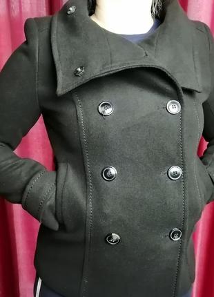 Пальто на весну чорне тепле h&m5 фото