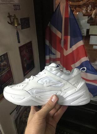 Кроссовки nike m2k tekno white leather натуральная кожа5 фото