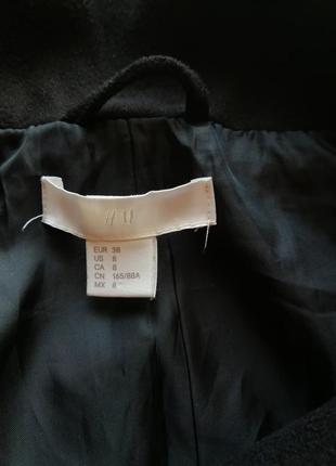 Пальто на весну чорне тепле h&m7 фото