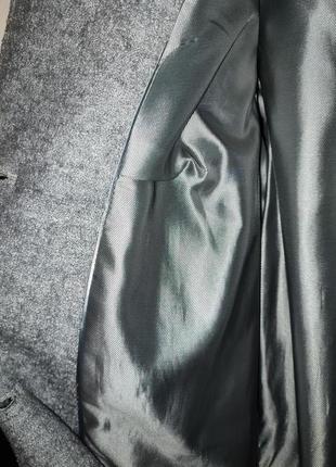 Пальто шерстяне довге сіре від бренду rinna rossi, 40 p.5 фото