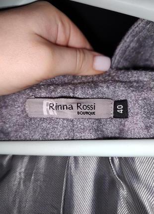 Пальто шерстяне довге сіре від бренду rinna rossi, 40 p.8 фото
