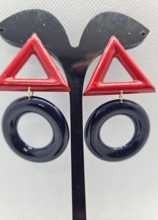 Серьги "геометрия", бижутерия сша