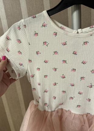 Платье с пышкой юбкой в цветочек h&m7 фото