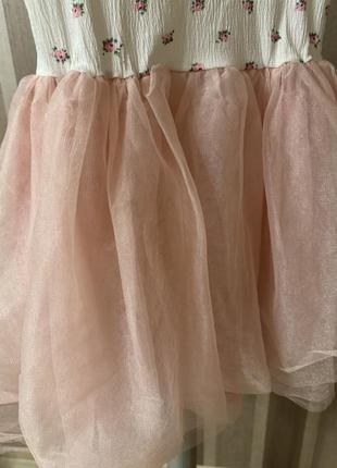 Платье с пышкой юбкой в цветочек h&m4 фото