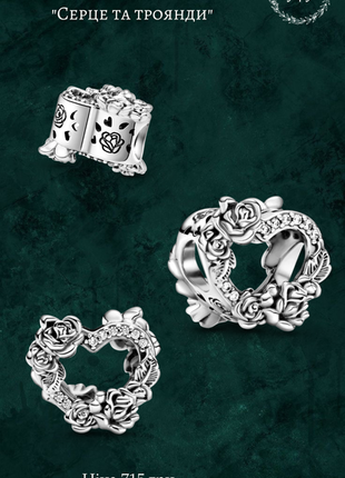 Намистина "сердце и розы" pandora 799281c01