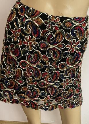 Оригинальная мини юбочка от бренда zara/ xs/