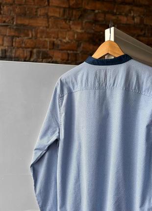 Hollister california men’s blue long sleeve button shirt muscle fit сорочка на довгий рукав5 фото