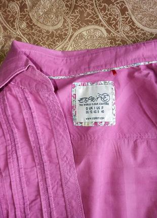 Рубашка блуза розовая esprit р.46-48,м,uk125 фото