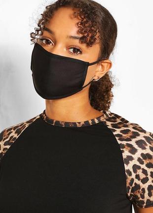 Тканинна маска для обличчя жіноча, леопардова {+ одна в подарунок} boohoo англія2 фото