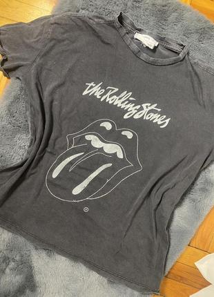 Серая винтажная футболка, the rolling stones тренд