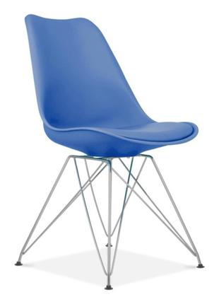 Пластиковый стул с мягкой подушкой тауэр с голубой, красный