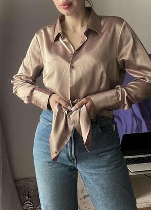 Пудрова сорочка пудровая рубашка блузка блуза