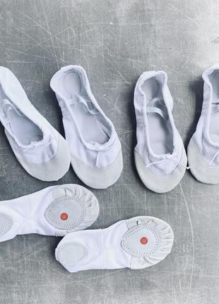 Черные белые балетки/ чешки clibee / для танцев/хореографии/ в наличии польша