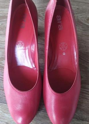 Ara червоні жіночі туфлі натуральна шкіра 40 р.