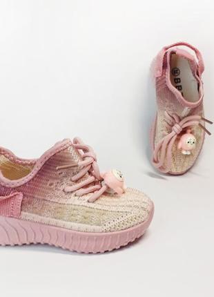 Детские текстильные летние извые кроссовки для девочки3 фото
