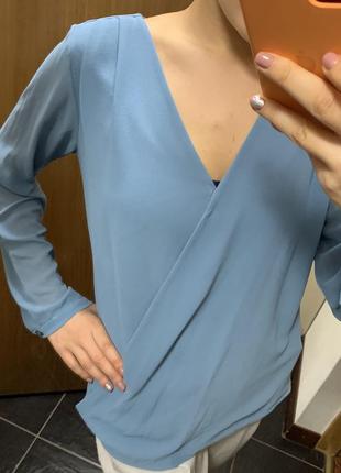 Голубая блуза4 фото
