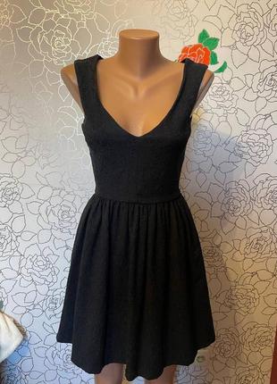 Zara сукня чорна жакардова2 фото