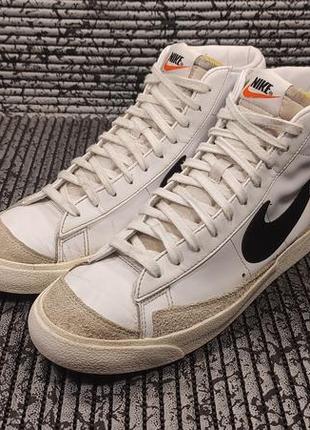 Кожаные кроссовки nike blazer mid 77 vintage, оригинал, 43рр - 27.5см