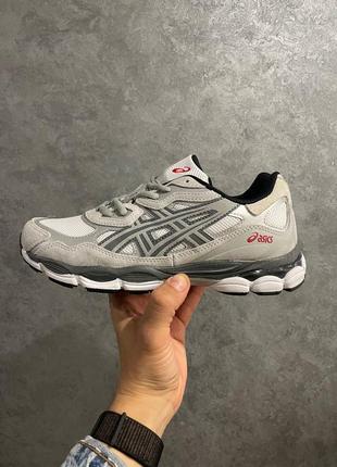 Asics gel-nyc “white steel grey”2 фото