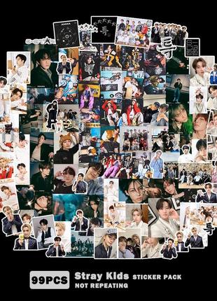 Наклейки стикеры stray kids, 99 шт