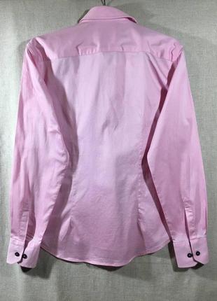 Классическая розовая рубашка burberry brit длинный рукав6 фото