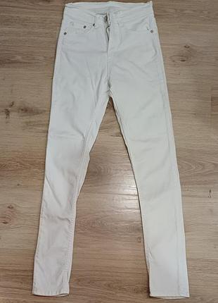 Брюки белые женские стрейч-катон