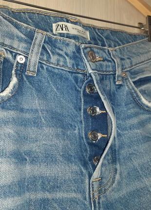 Zara джинсы женские с вышивкой размер л4 фото