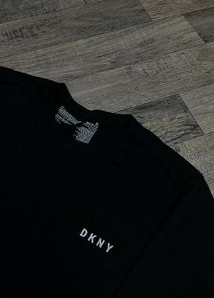 Футболка dkny donna karan базовая черная футболка майка поло оригинал люкс2 фото