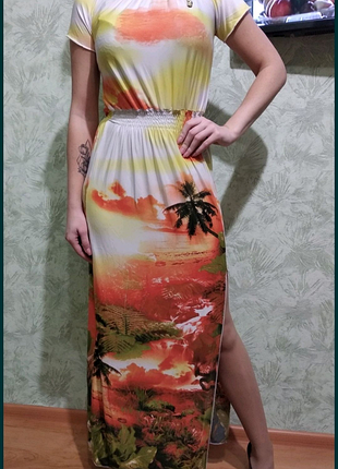 Женский сарафан в пол открытая спина