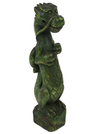 Статуэтка ручная работа зеленый древесный дракон символ 2024 года