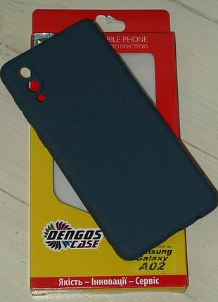 Чохол dengos carbon для samsung a022 a02 blue 0833