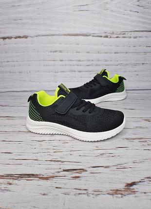 Р.32-37 кроссовки унисекс apawwa z397 black-green