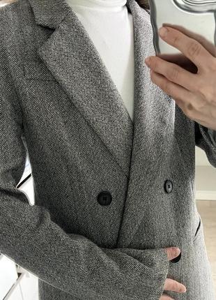Серый поддак серый жакет удлиненный пиджак zara h&amp;m5 фото