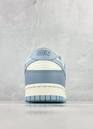 Кроссовки nike dunk low голубые с белым2 фото