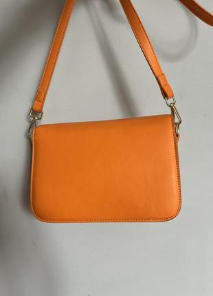Sale💙 сумка нова жіноча помаранчева беж крос боді5 фото