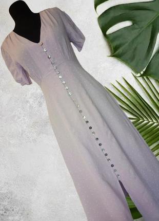 Нежное романтичное платье в горох на пуговицах monsoon натуральный состав 100% вискоза2 фото