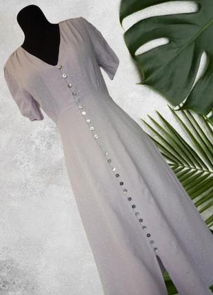Нежное романтичное платье в горох на пуговицах monsoon натуральный состав 100% вискоза3 фото