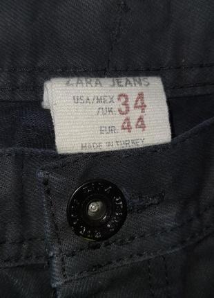 6-кишенькові джинси на гудзиках zara jeans 100% бавовна w34 l30 49 фото