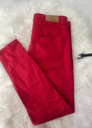 Джинсы, брюки, джогеры, красные штаны, котоновые штаны, красные джинсы6 фото