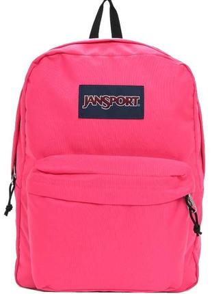 Яскравий міський рюкзак 25l jansport superbreak малиновий2 фото