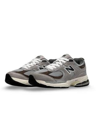 Женские кроссовки new balance 2002r gray brown серые повседневные кросы из натуральной замши нью баланс4 фото