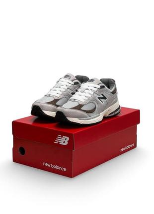 Женские кроссовки new balance 2002r gray brown серые повседневные кросы из натуральной замши нью баланс5 фото