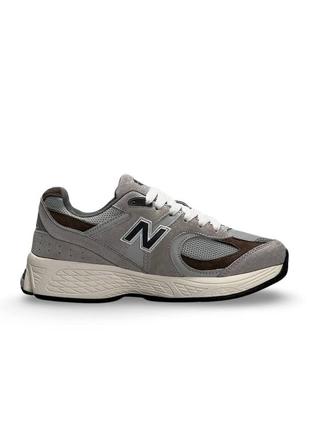 Женские кроссовки new balance 2002r gray brown серые повседневные кросы из натуральной замши нью баланс7 фото