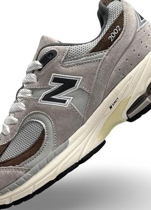 Женские кроссовки new balance 2002r gray brown серые повседневные кросы из натуральной замши нью баланс3 фото