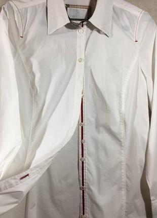 Белая рубашка с акцентными деталями длинный рукав3 фото