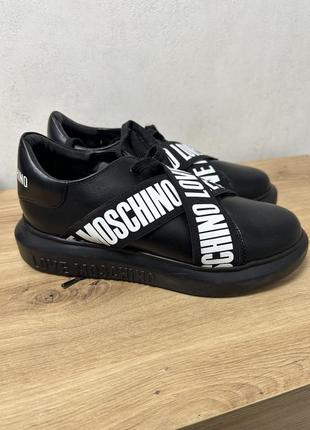 Женские оригинальные кеды love moschino1 фото