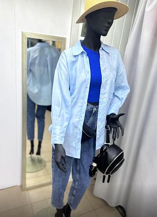 Трендова сорочка zara,льон,оригінал 2