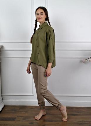 Льняная туника, льняная блузка, рубашка из льна