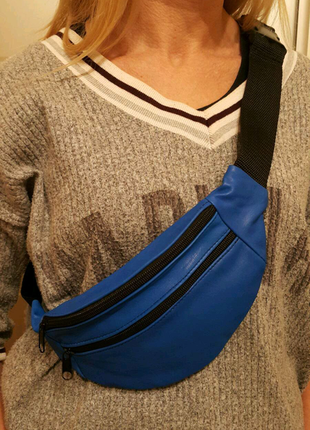 Бананки з натуральної шкіри, замші, сумка на пояс на плече