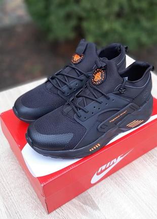 Мужские кроссовки nike huarache fragment design черные с оранжевым &lt;unk&gt; smb2 фото